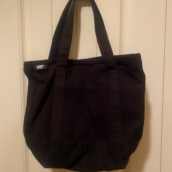 Lands' End Handbags - Lands' End Black Canvas Tote